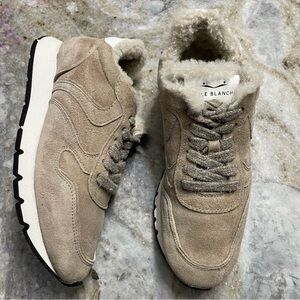Voile Blanche Women's Julia Shearling Lined Low Top Sneakers EU 38 US 8